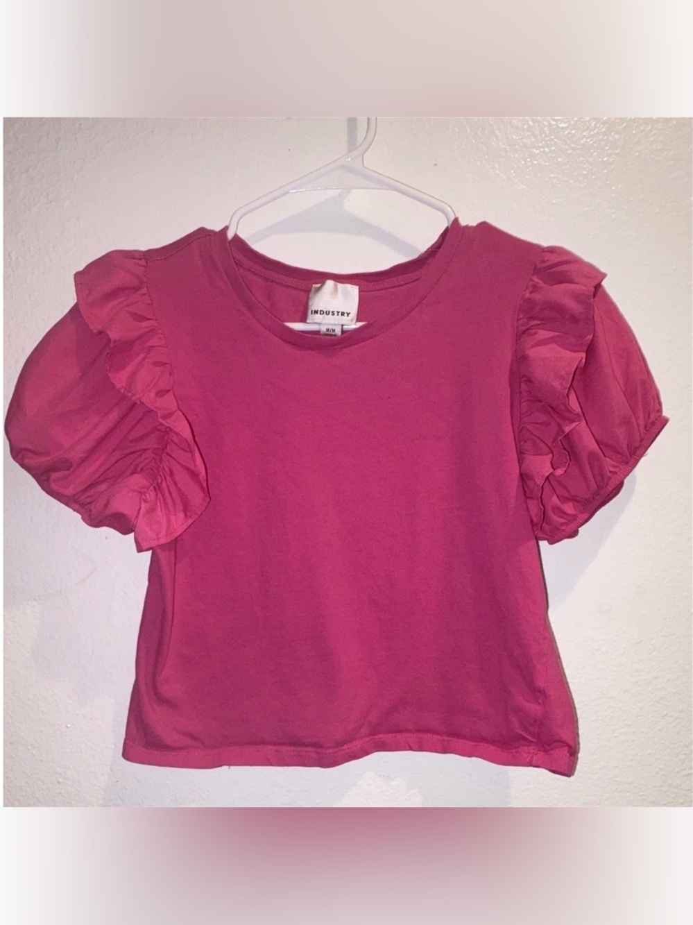 🎀 Industry Republic Fuchsia Puff Sleeve Top 🎀
